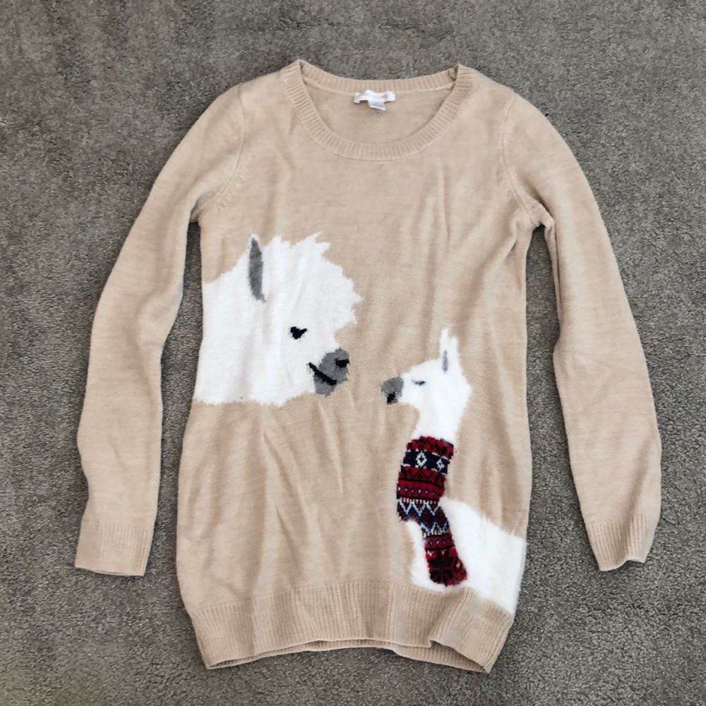 Motherhood Maternity Llama Sweater